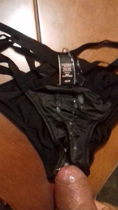 cum in black panties
