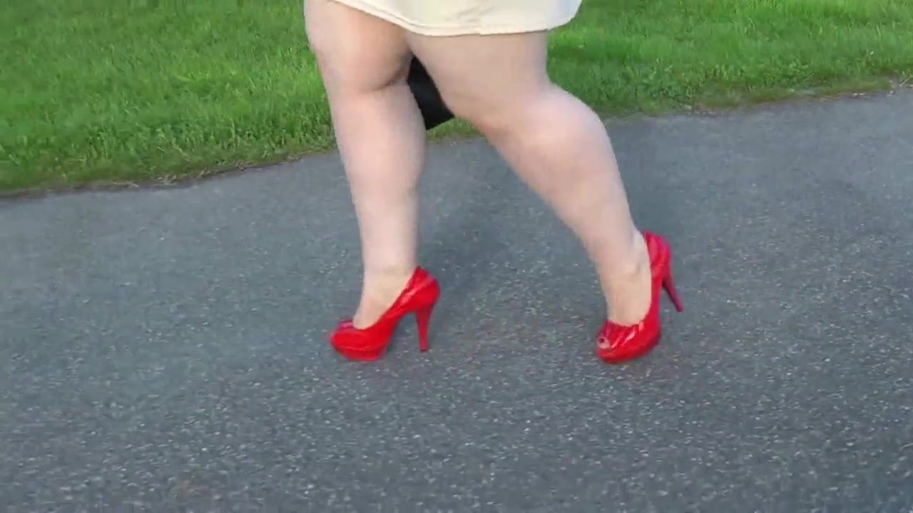 Walking red shoes