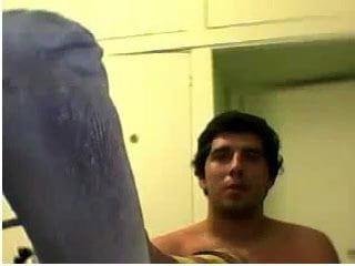 Straight guys feet on webcam #429