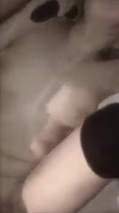 Teen TS sucks her own dick and cums on her