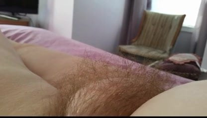 side view of the wifes hairy pussy