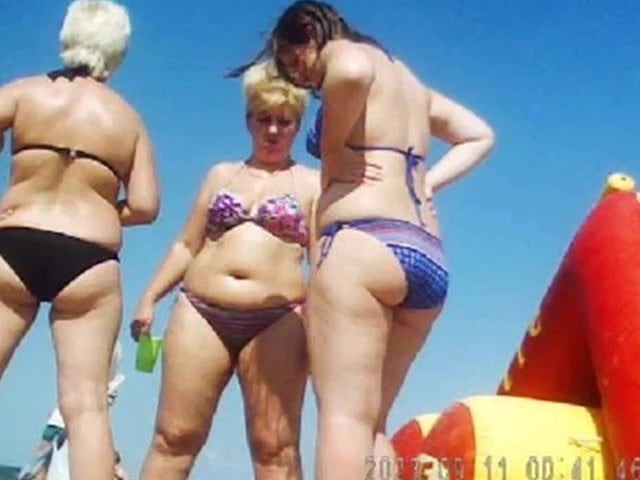 Russian Sexy Mature in the beach! Amateur voyeur!