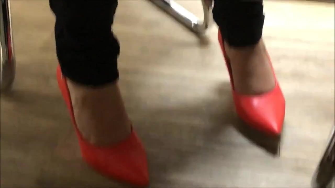 candid heels in office