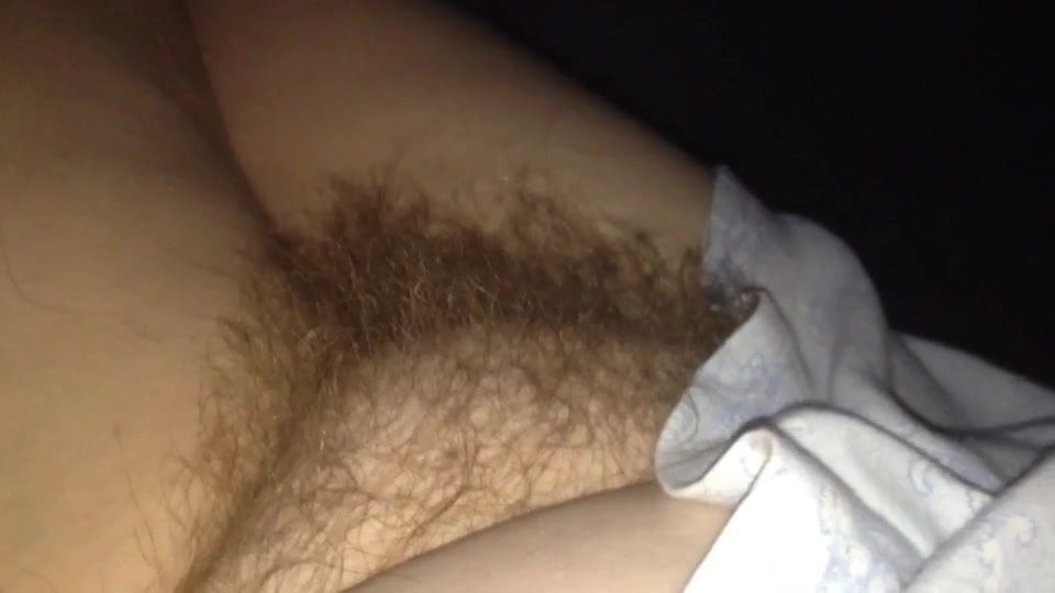 combing her soft hairy pussy with me fingers