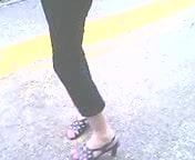 High Heels Asian MILF In Cute Sandals Candid