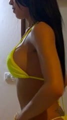 Sexy ladyboy in yellow bikini 3. Nina Isabella.