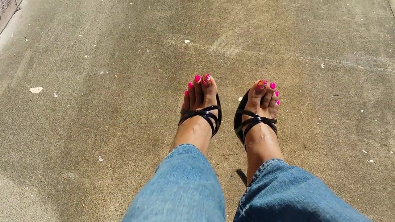 Neon Pink Toes in Heels