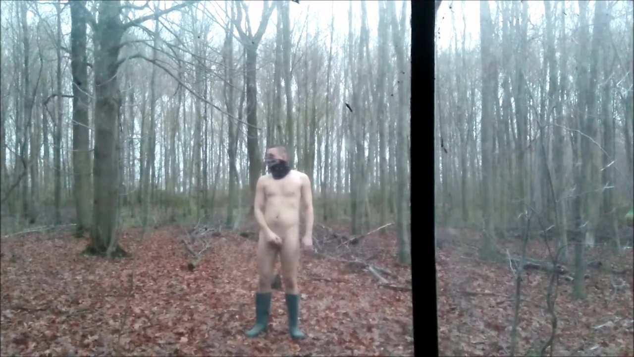 naked in forest