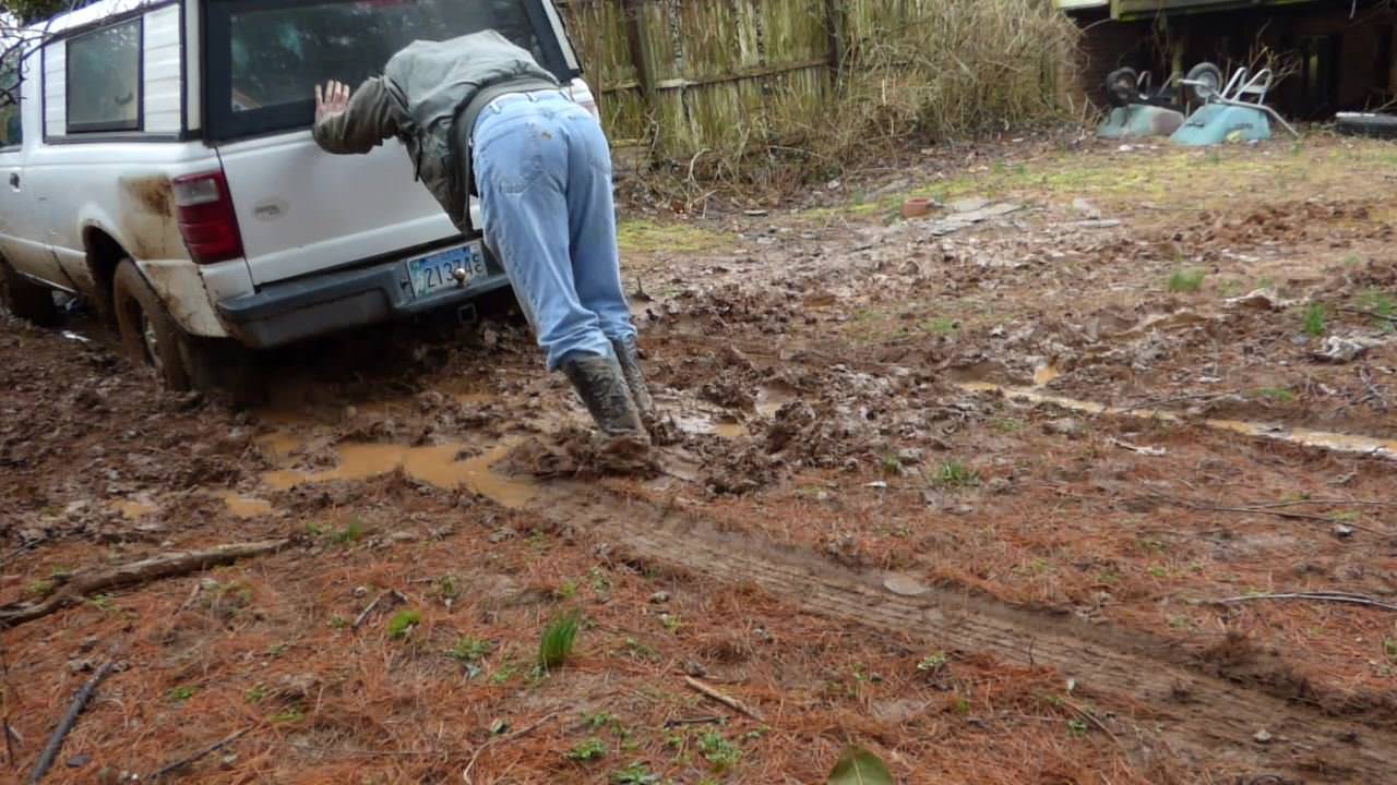 Cowboy boots slipping in mud