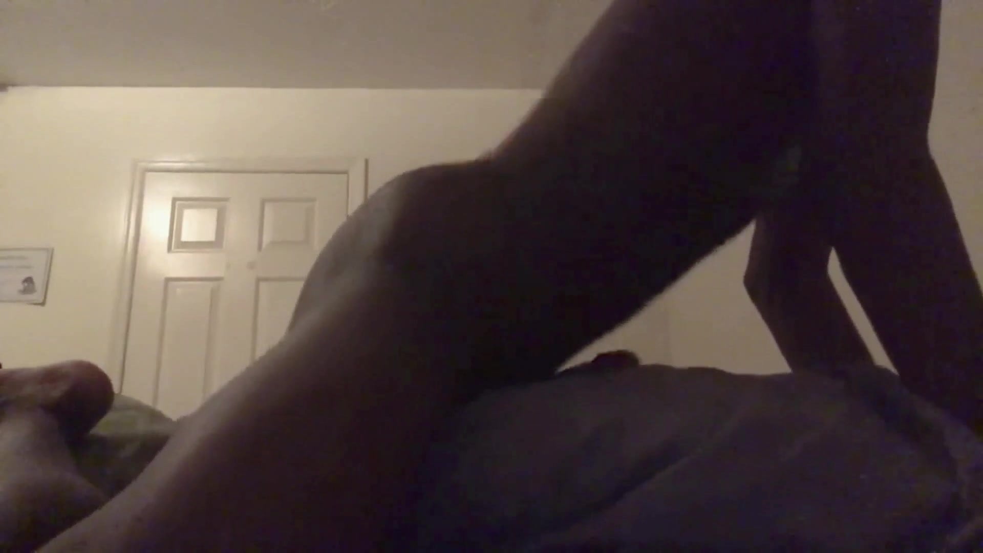 Black young man pillow humping orgasm 