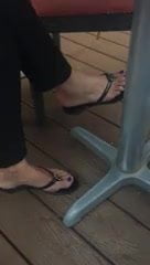 Blue Toe Under the Table