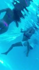girlfriend under water hot legs