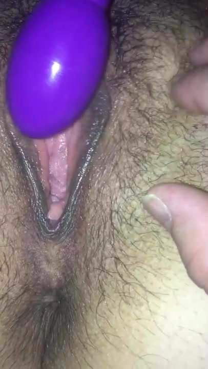 Close up as she teases her hairy cunt