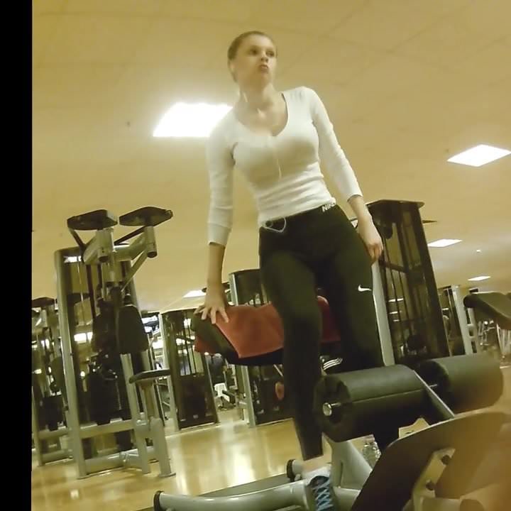 Sexy lady bend gym