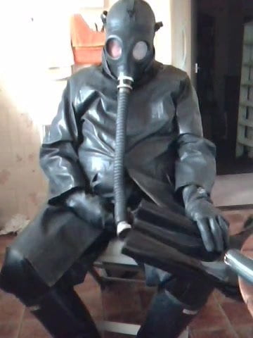 Cock play in rubber.