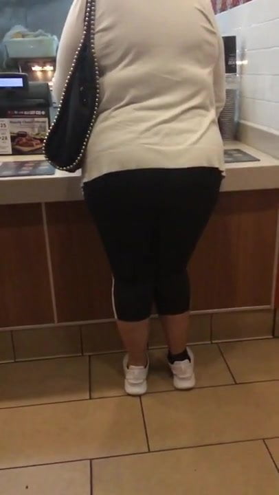 Middle-Aged Latina With A  Round Fat Ass (Slo-Mo)