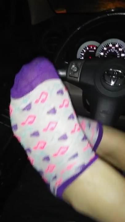 Cali in socks