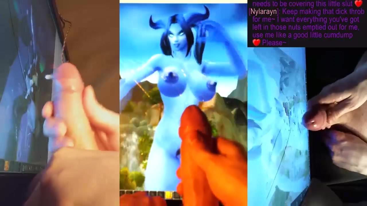 Cum Tribute to Nylarayn (Draenei, World of Warcraft)