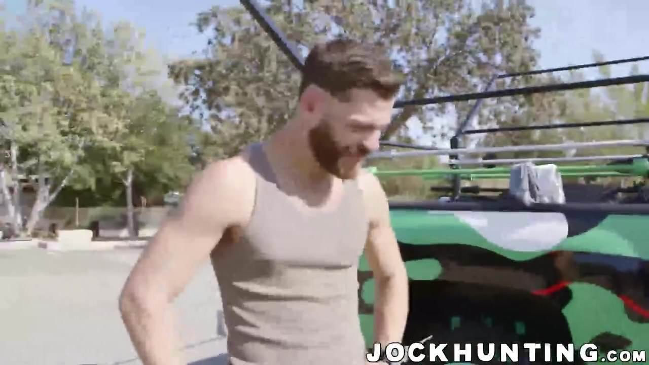 Big dick hunks barebacking and hammering in car garage