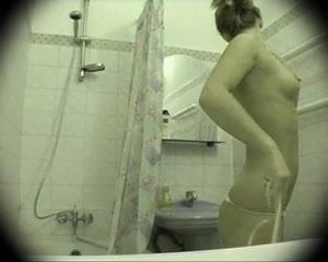 Helen takes shower - NOT her brother spies