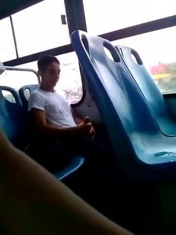 big dick playing in bus