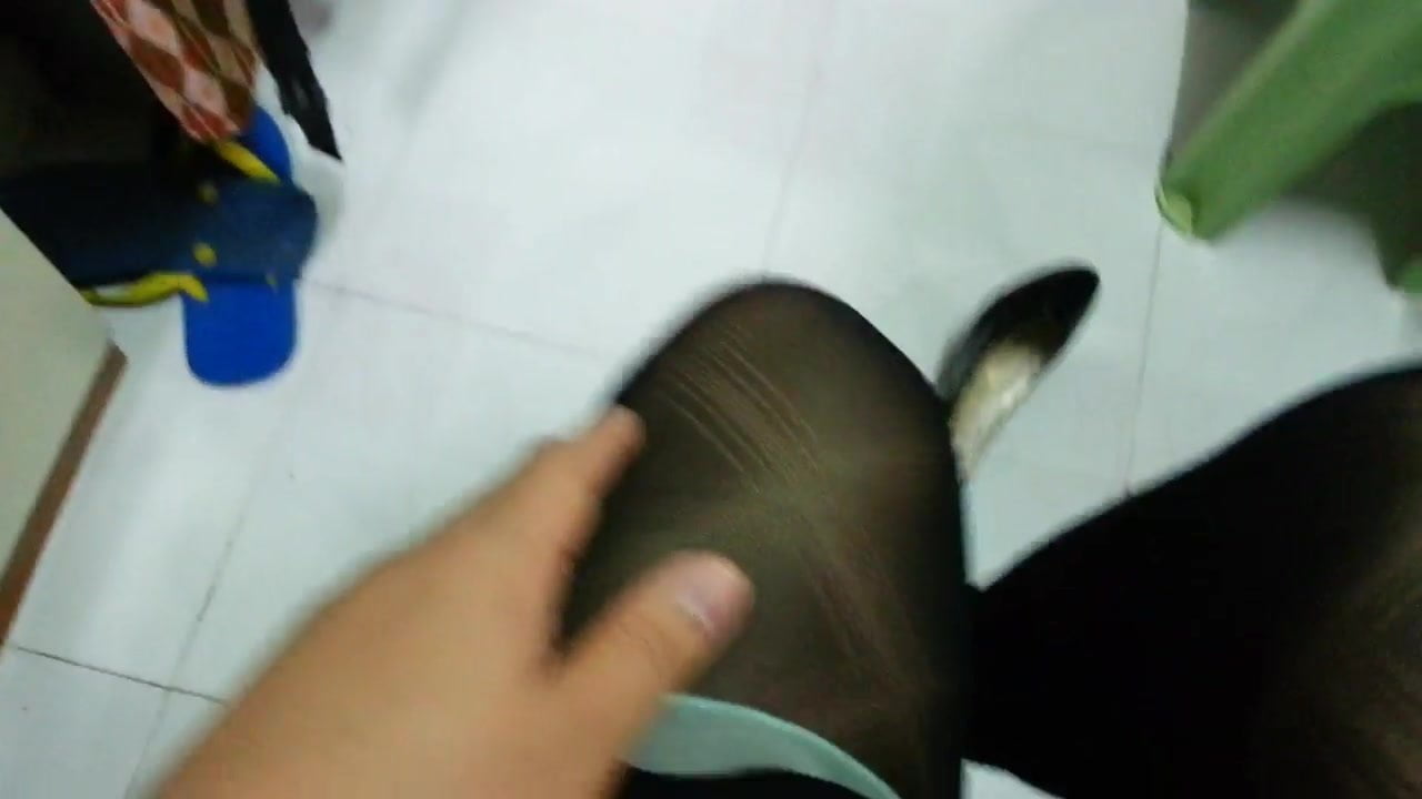 Black Patent Pumps with Pantyhose Teaser 14
