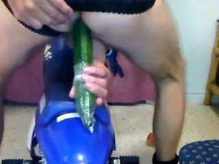 riding a cucumber