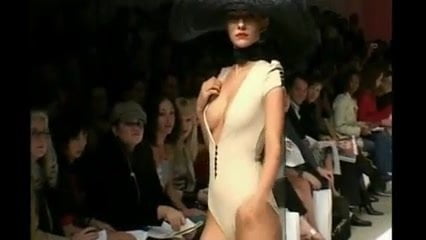 Naked boobs on Fashion Show