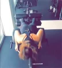 Alison Brie working out
