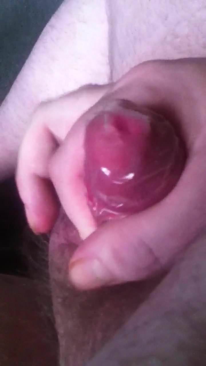 Tiny cock cum in condom