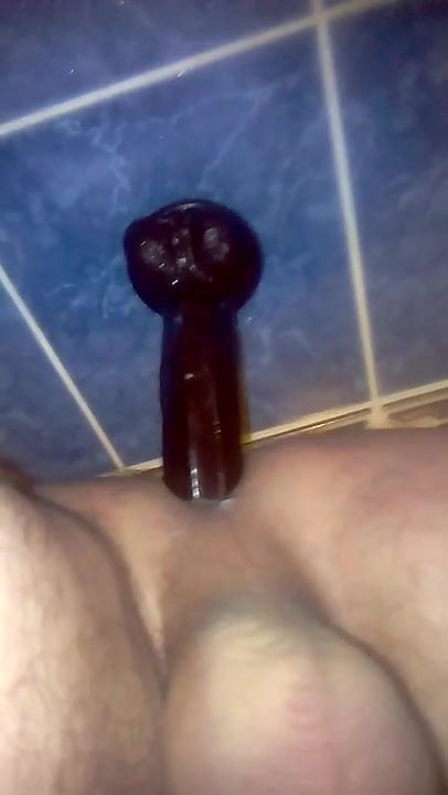jerking with dildo in my ass