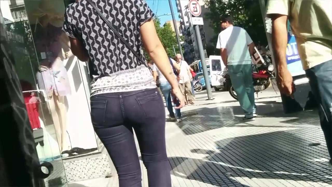 tight ass in jeans on the street