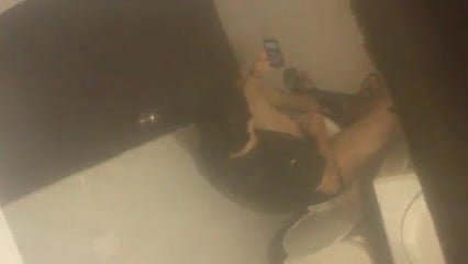 young masturbator in toilets