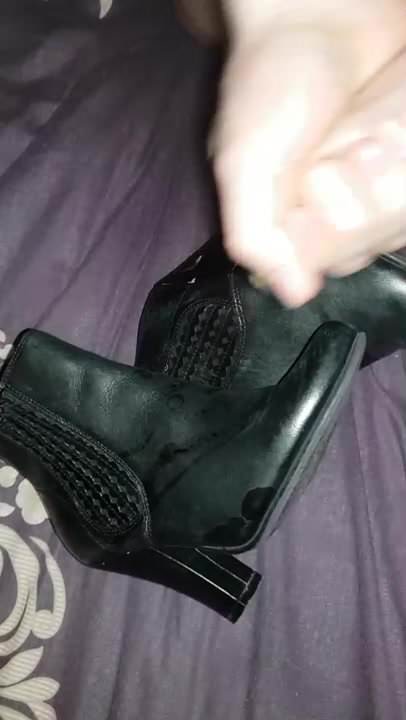 Lots of cum for K's ankle boots