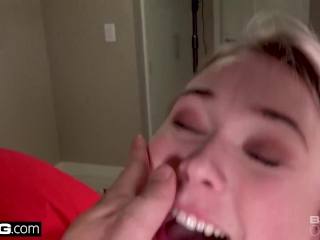 Alyssa Cole Slapped with cum after her creampie