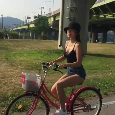 korean fuck toy riding bike
