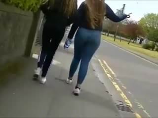 walking in tight jeans