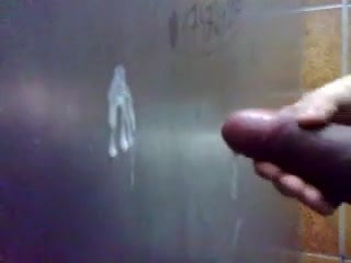 My 9 inch cock cums in public toilet....
