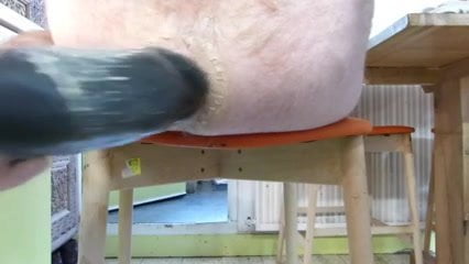 Stroking my fat cock