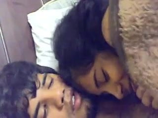 Indian bf and gf Cuddling and pressing boobs