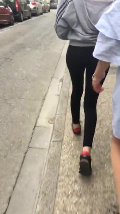 Teen in legging street