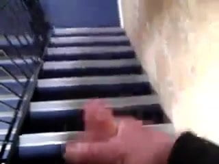 Wank in stairwell