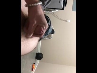 White Big Dick Jerking Off and Cum