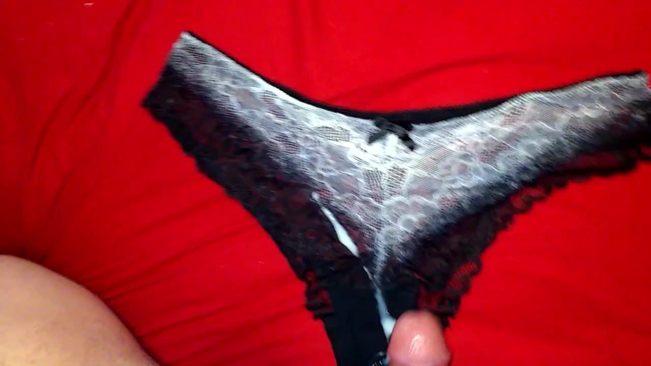 Cumming on moms panties