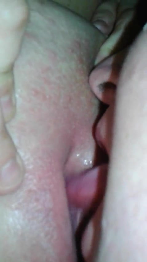Daddy licking my shaved wet pussy