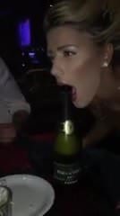 Bulgarian girl suck bottle