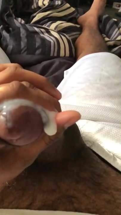 Jerking off with a slow mo cum shot