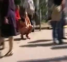 Pissing Panties At Bus Crowded Stop