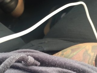 Cumming in my new car at the park