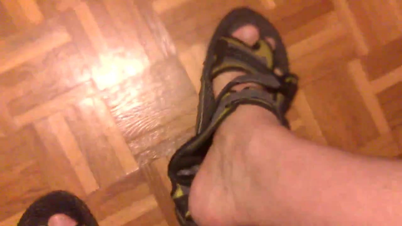 fucking sandals after a hike cum in my tevas